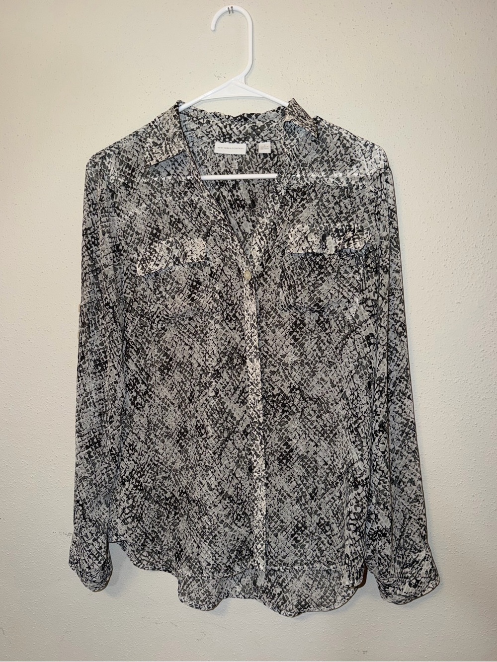 New York & Company Button Front Blouse